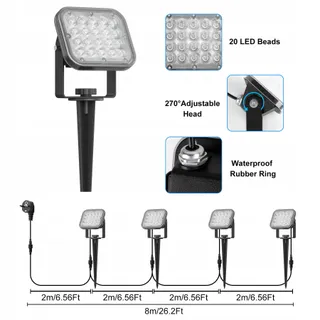 NATPOW LED Tuinverlichting RGB IP65 Bluetooth 16 Miljoen Kleuren — miniatuur 2