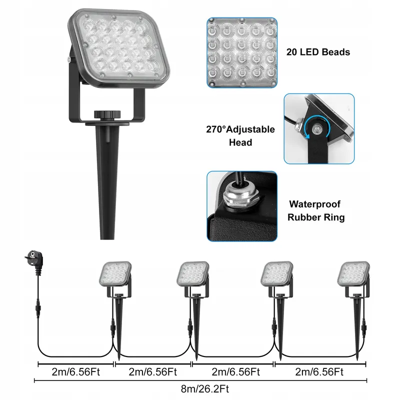 NATPOW LED Tuinverlichting RGB IP65 Bluetooth 16 Miljoen Kleuren — foto 2
