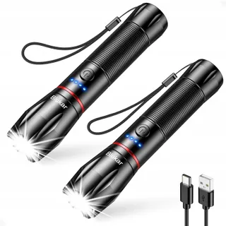 BLUKAR LED Zaklamp 2000 Lumen 5 Standen IPX6 Waterdicht