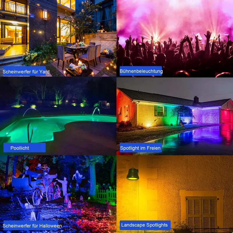 RICHSING LED RGB Tuinverlichting 15W IP67 Smart 2 Stuks Bluetooth β foto 5