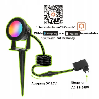 RICHSING LED RGB Tuinverlichting 15W IP67 Smart 2 Stuks Bluetooth — miniatuur 2
