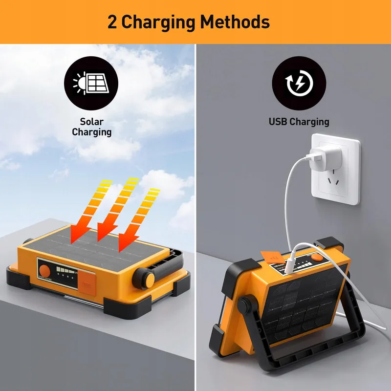 DANCINGBOAR 30W LED Solar Accuschijnwerper 4 Modi PowerBank 5400mAh — foto 3