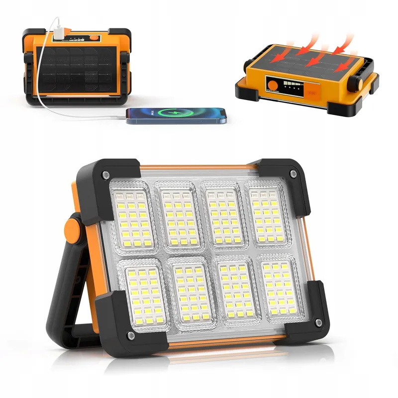 DANCINGBOAR 30W LED Solar Accuschijnwerper 4 Modi PowerBank 5400mAh — foto 1