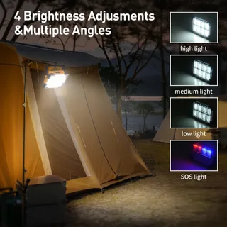 DANCINGBOAR 30W LED Solar Accuschijnwerper 4 Modi PowerBank 5400mAh — miniatuur 2