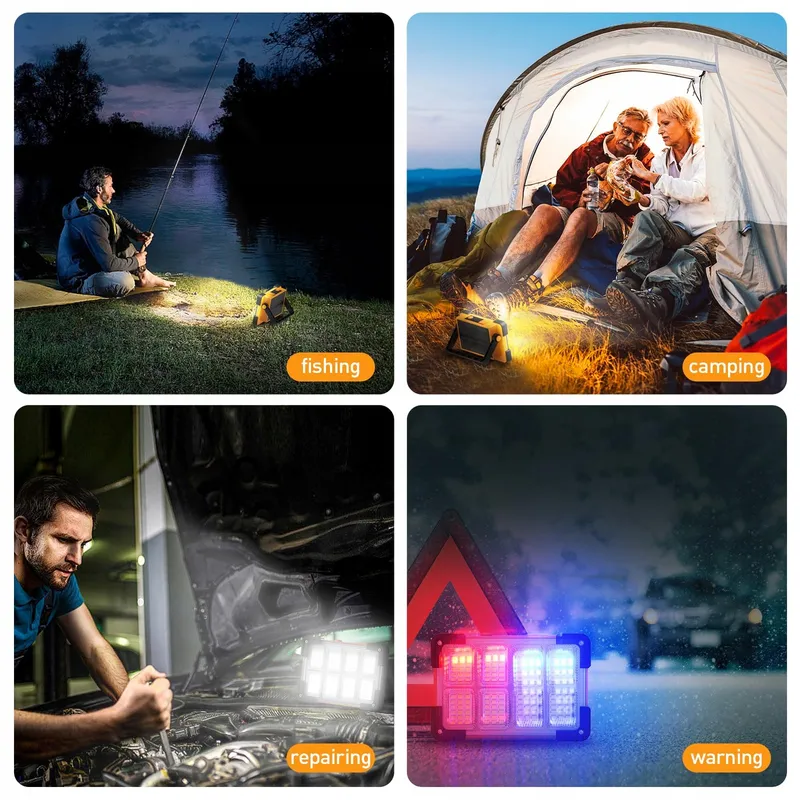 DANCINGBOAR 30W LED Solar Accuschijnwerper 4 Modi PowerBank 5400mAh — foto 8