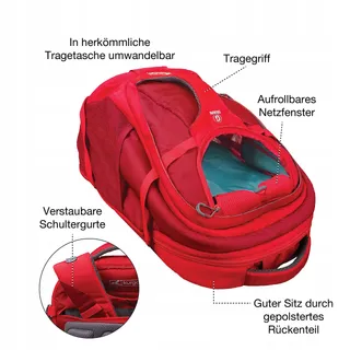 KURGO G-Train Hondenrugzak Waterdicht Flessenvak 11kg Rood — miniatuur 2