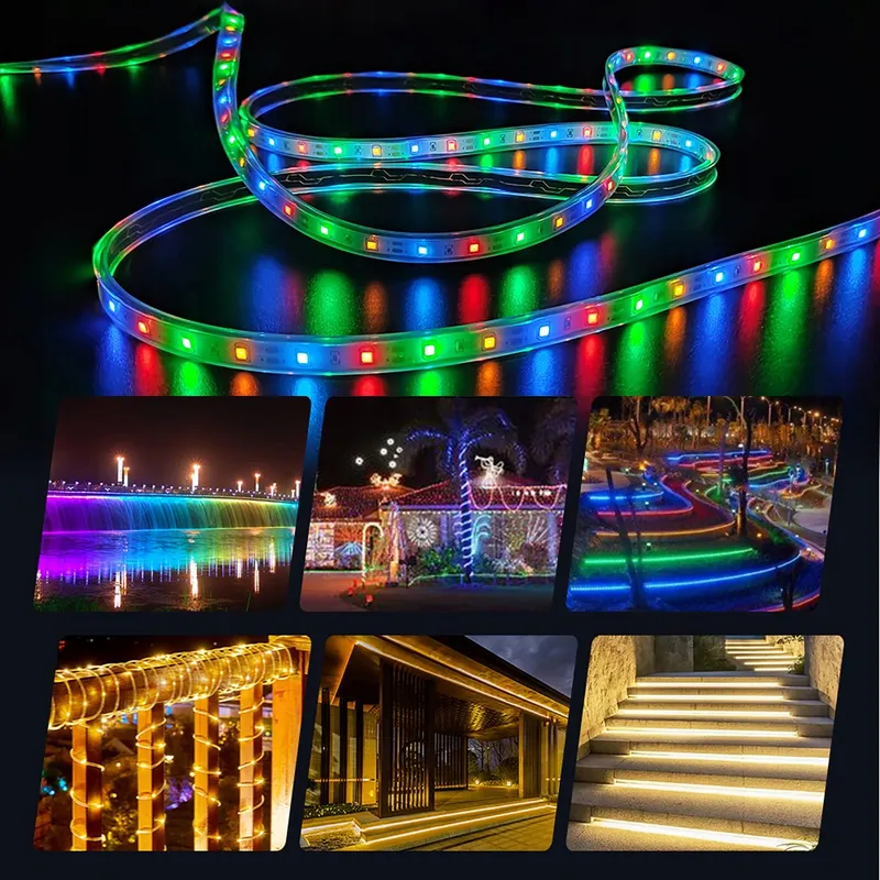 MIWATT Solar LED Strip 10M Multicolor 560 LED RF Afstandsbediening — foto 6