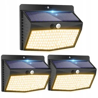 PEASUR LED Solarlamp Buiten Met Bewegingssensor 3 Stuks 138 LED IP65