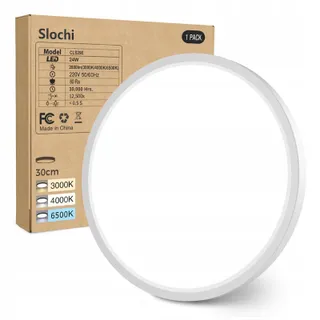 SLOCHI LED Plafondlamp 24W 2800LM 3 Kleuren IP54 Ø30cm Wit