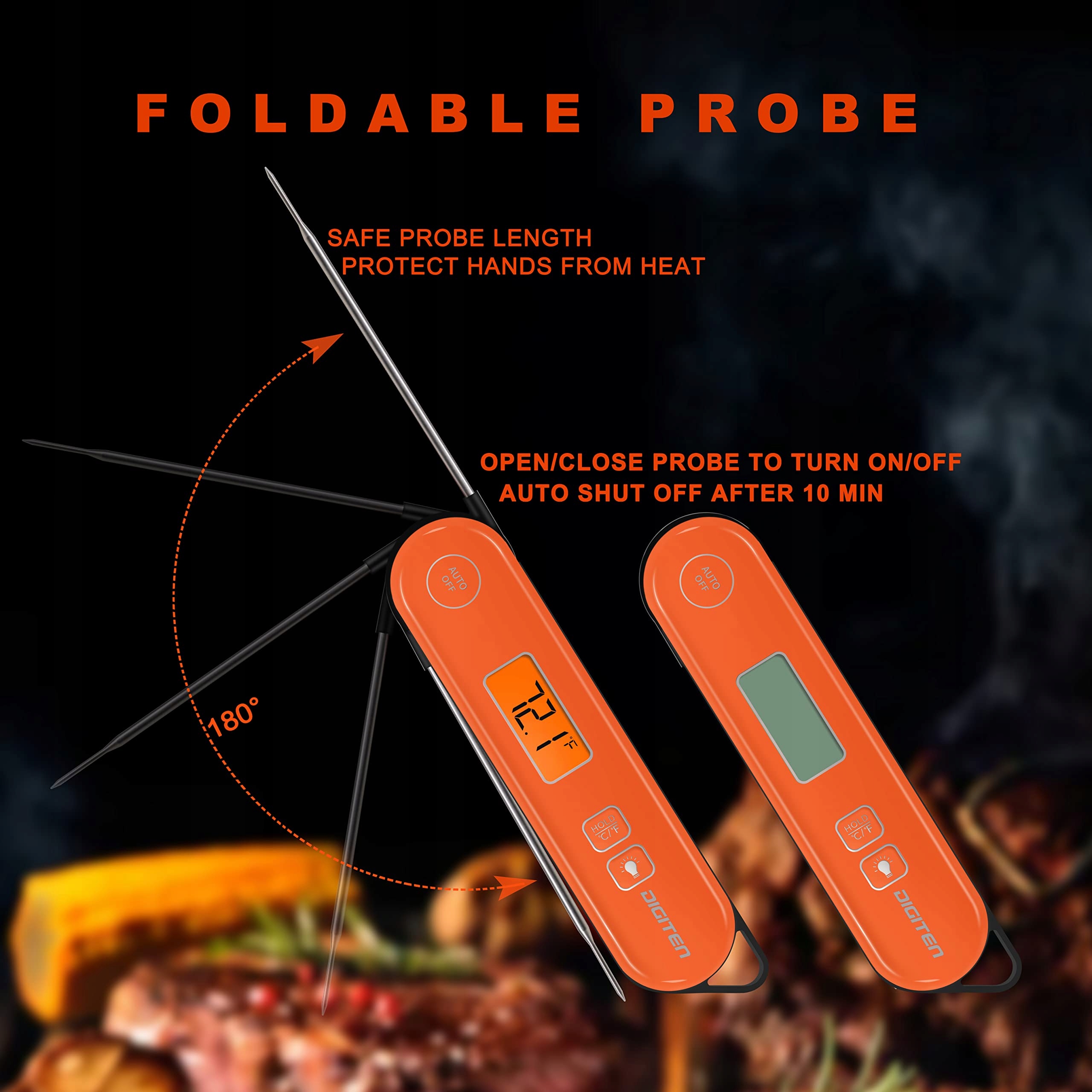SENSTREE Digitale Thermometer Waterdicht Opvouwbare Probe Grill
