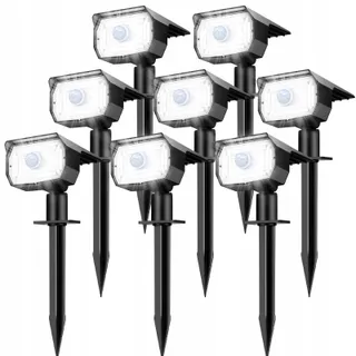 NIPIFY Solar Tuinlampen Bewegingsmelder IP65 8 Stuks — miniatuur 1