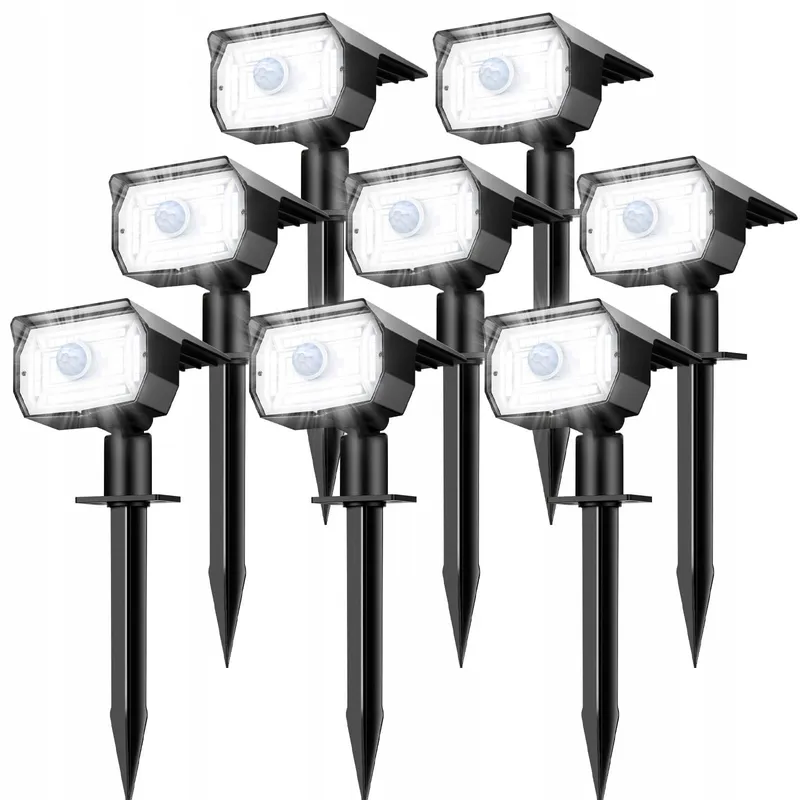 NIPIFY Solar Tuinlampen Bewegingsmelder IP65 8 Stuks — foto 1