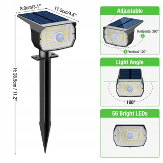NIPIFY Solar Tuinlampen Bewegingsmelder IP65 8 Stuks — miniatuur 7