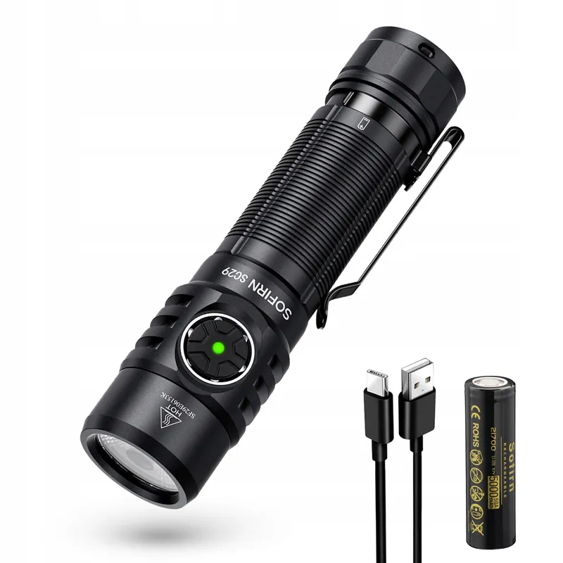 SOFIRN SC29 Zaklamp USB C 3000 Lumen Superhel EDC — foto 1