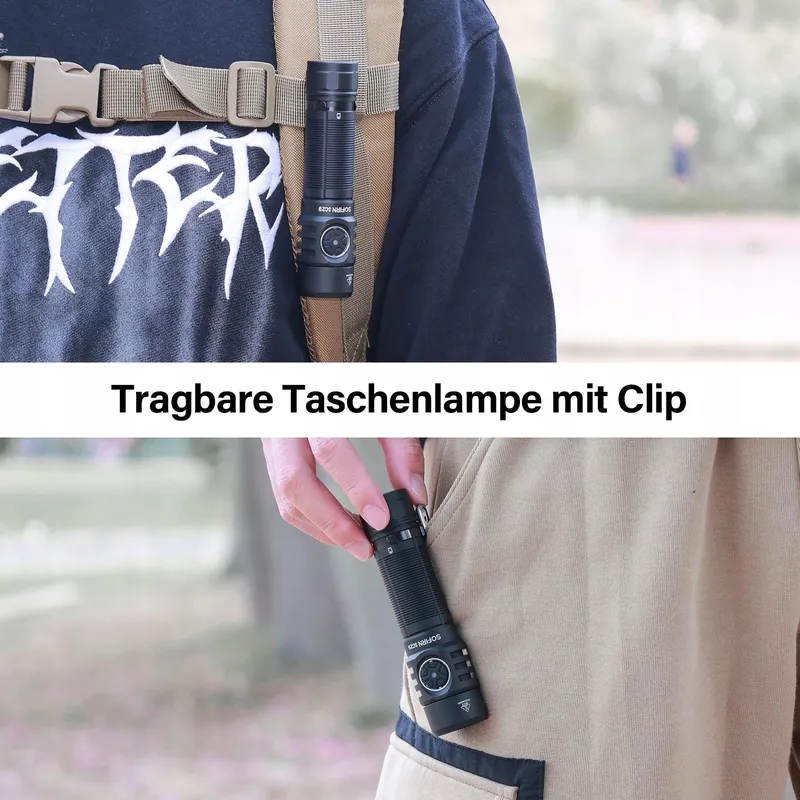 SOFIRN SC29 Zaklamp USB C 3000 Lumen Superhel EDC — foto 3