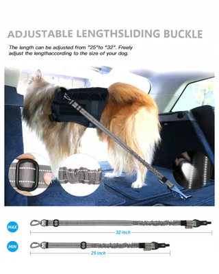 AUBELL Verstelbare Veiligheidsgordel Voor Hond Auto Grijs — miniatuur 6