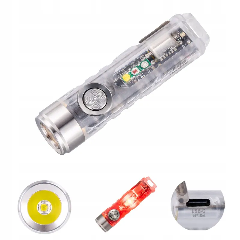 ROVYVON A8 G4 Sleutelhanger Zaklamp USB C 650 Lumen Superhel EDC — foto 1
