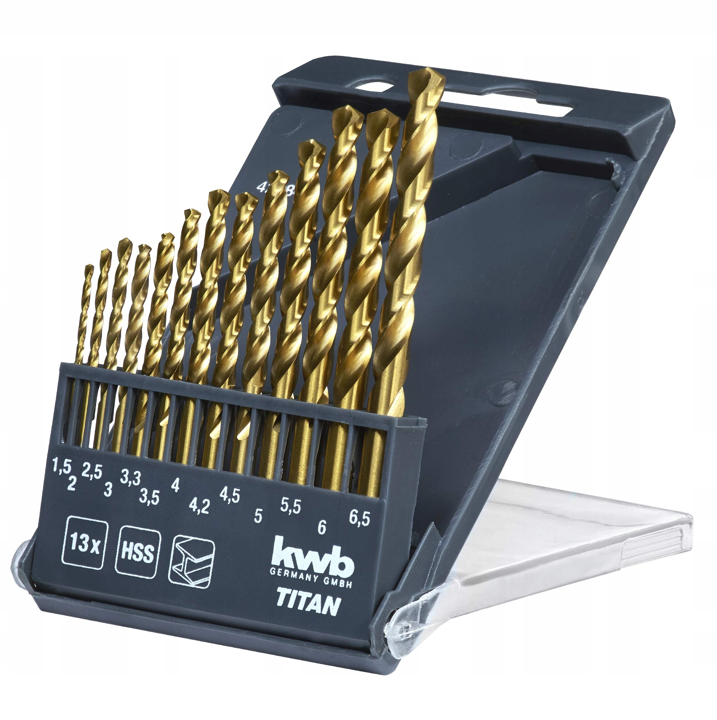 KWB KRAFTIXX HSS Spiraalboorset Titanium 13-delig Ø 1,5-6,5mm