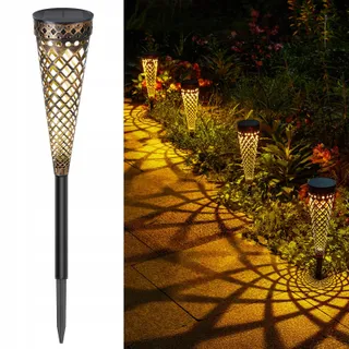 GEARLTIE Solarlampen Tuin 4 Stuks LED IP65 Metaal