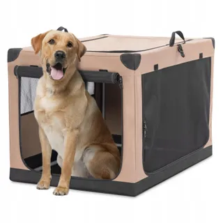 PETSFIT Opvouwbare Transportbox Hond Aluminium Frame L Khaki