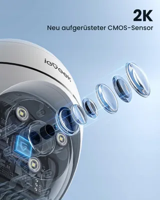 IEGEEK Camera Buiten 2K Bewegingsdetectie Audio — miniatuur 2