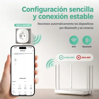 TESSAN Slim WiFi Stopcontact met Stroommeting Alexa Google — miniatuur 3