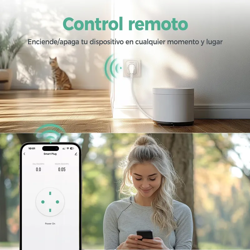 TESSAN Slim WiFi Stopcontact met Stroommeting Alexa Google — foto 5
