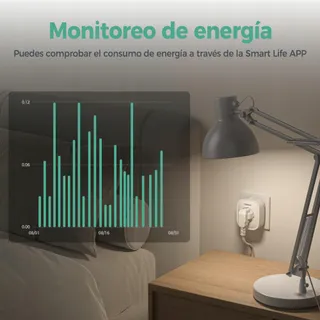 TESSAN Slim WiFi Stopcontact met Stroommeting Alexa Google — miniatuur 6
