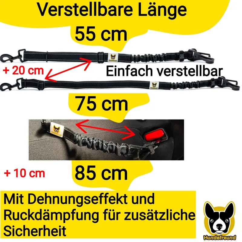 HUNDEFREUND Autogordel Hond Verstelbaar Veilig — foto 4