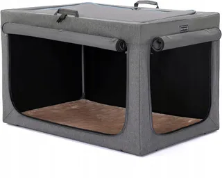 PETSFIT Opvouwbare Transportbox Grote Honden Grijs L Pluche