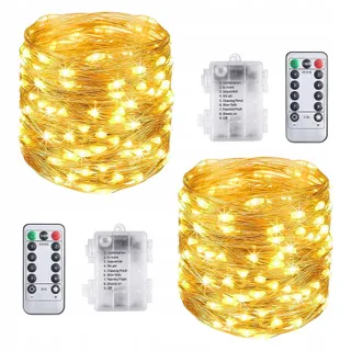 VICLOON LED Lichtjesslinger 10M 100 LED Warm Wit Waterdicht