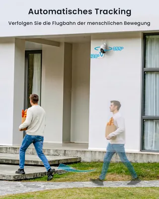 IEGEEK Bewakingscamera Buiten 2K WiFi 360° PTZ Bewegingsdetectie 2 Stuks — miniatuur 5