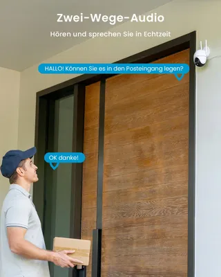 IEGEEK Bewakingscamera Buiten 2K WiFi 360° PTZ Bewegingsdetectie 2 Stuks — miniatuur 8