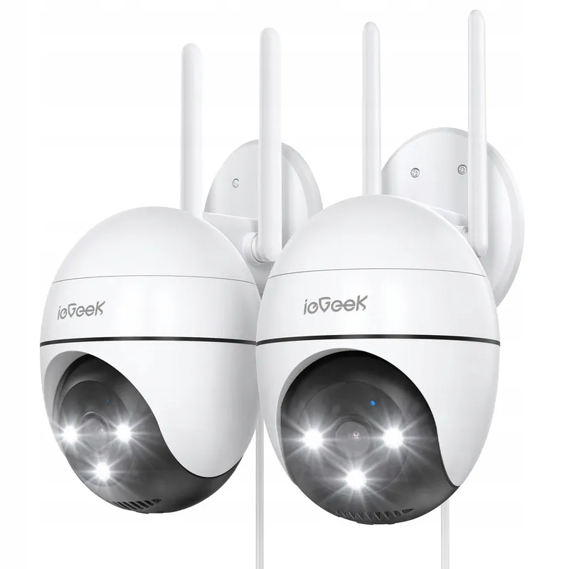 IEGEEK Bewakingscamera Buiten 2K WiFi 360° PTZ Bewegingsdetectie 2 Stuks — foto 1
