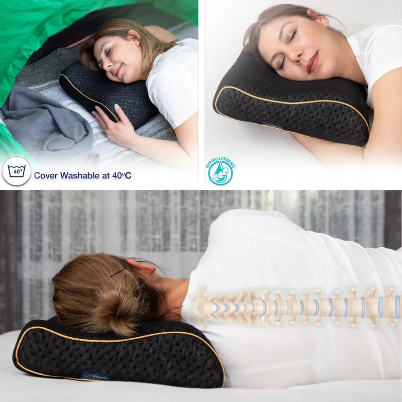 ALKAMTO Campingkussen Ergonomisch Memory Foam — foto 4
