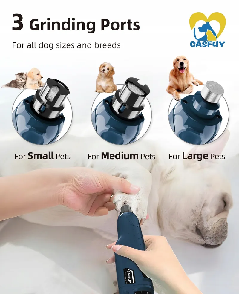 CASFUY Nagelslijper Honden Katten 6-Snelheden 2 LED — foto 5