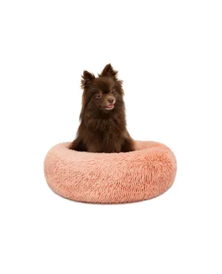 LIONTO Rond Hondenbed Voor Honden En Katten 40cm Roze