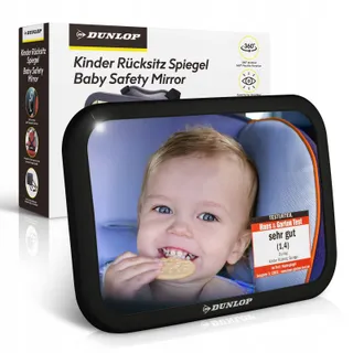 DUNLOP Achteruitkijkspiegel Baby Onbreekbaar 360°