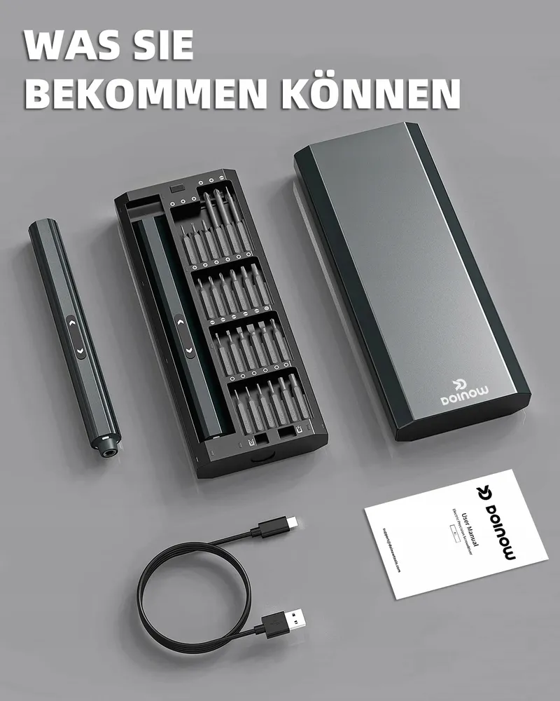 DOINOW Mini Elektrische Schroevendraaier 48-in-1 Bits LED — foto 9