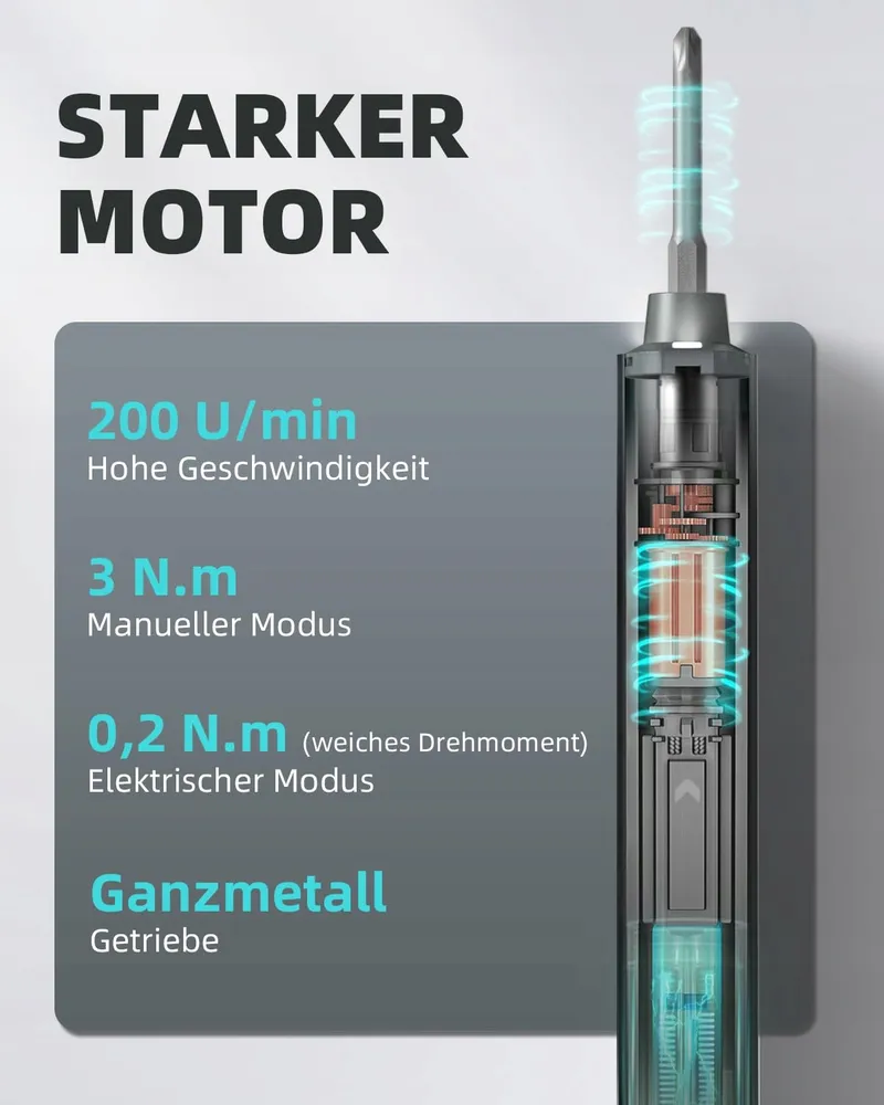 DOINOW Mini Elektrische Schroevendraaier 48-in-1 Bits LED — foto 2