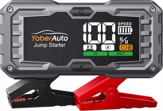 YABERAUTO Starthulp Powerbank 6000A Compressor 160PSI LCD — miniatuur 8