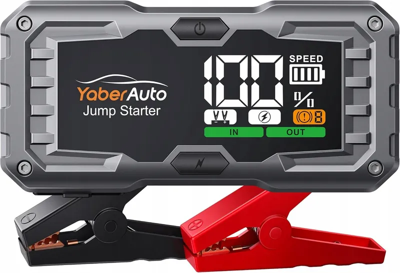 YABERAUTO Starthulp Powerbank 6000A Compressor 160PSI LCD — foto 8