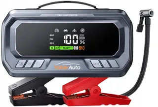 YABERAUTO Starthulp Powerbank 6000A Compressor 160PSI LCD — miniatuur 1