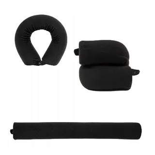 EPROICKS Reiskussen Memory Foam Voor Vliegtuig Kantoor Zwart — miniatuur 7