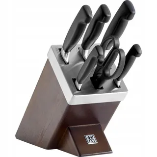 ZWILLING Four Star Zelfslijpend Messenblok 7-delig Rvs