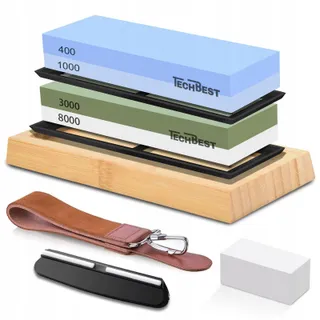 TECHBEST Slijpsteenset 400/1000 3000/8000 met Basis