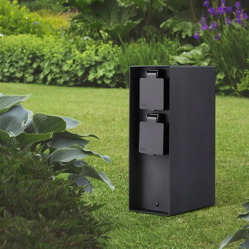 Tuin Stekkerzuil 4 Contacten 3680W IP44 Zwart — foto 7