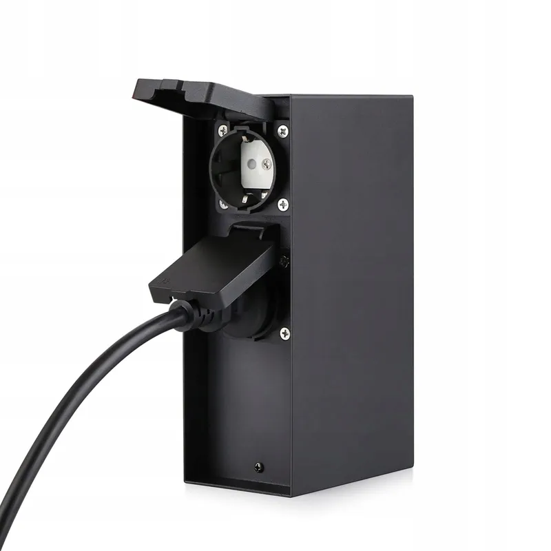 Tuin Stekkerzuil 4 Contacten 3680W IP44 Zwart — foto 2