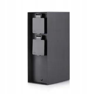 Tuin Stekkerzuil 4 Contacten 3680W IP44 Zwart — miniatuur 1