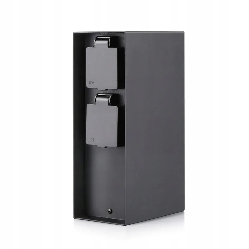 Tuin Stekkerzuil 4 Contacten 3680W IP44 Zwart — foto 1